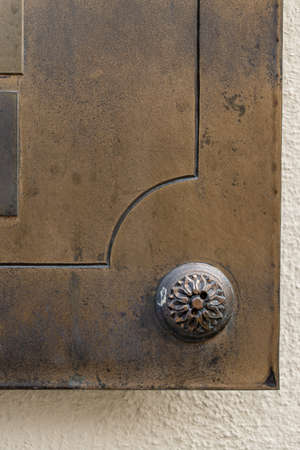 part of an old brass doorの写真素材