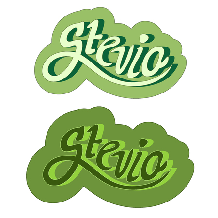 Original hand drawn illustration text: Stevia. Vector.のイラスト素材