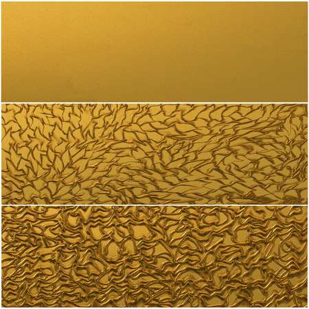 Gold background. Floral and abstract element.