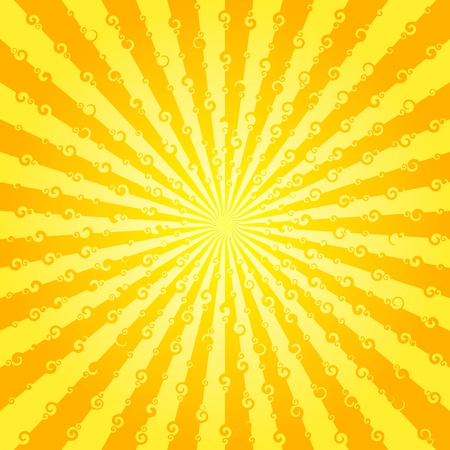 Sun. Summer abstract background illustration.のイラスト素材