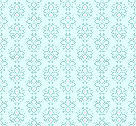 Blue floral ornament. Seamless pattern. Vintage. Luxury texture for wallpapers and backgrounds. Vector illustration.のイラスト素材