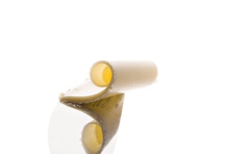 Butter on knife detail.の写真素材