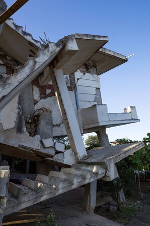 Building destroyed during the earthquake.