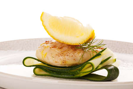 Luxurious seafood meal. Healthy eating.の写真素材