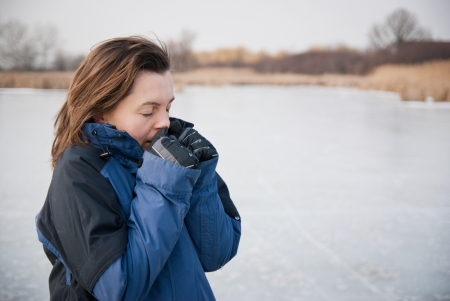 Frozen hands - winter lifestyle