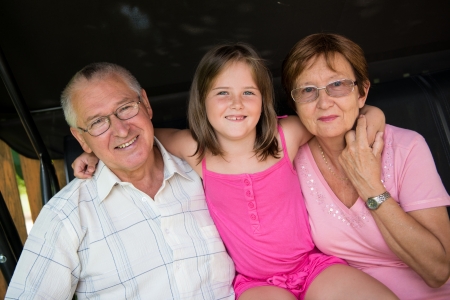 Grandparents with grandchild