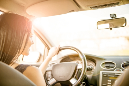 Woman Driving carの写真素材