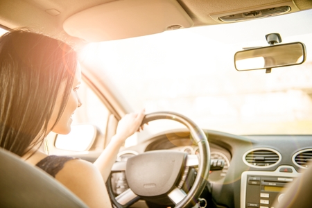 Woman Driving car