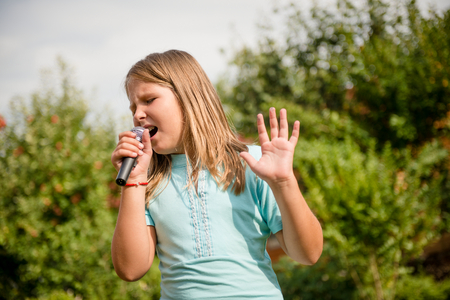 Singing is my joyの写真素材
