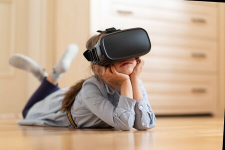 Dreaming - virtual reality at homeの写真素材