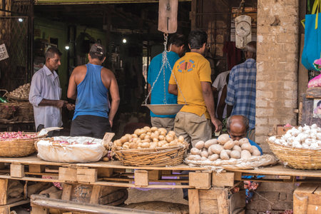 Sri Lanka, Colombo 09.03.2020. A Traditional street market in Colombo, Sri Lanka. Street markets in...