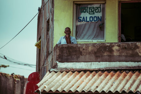 COLOMBO, SRI LANKA - APRIL 03, 2019: Street near the Pettah Market or Manning Market. Pettah Market located in the suburb of Pettah in Colombo, Sri Lankaのeditorial素材