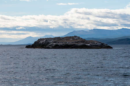 Lapataia bay landscape, Tierra del Fuego. Landscape of the Atlantic Ocean in Ushuaia, Argentina landmark.の写真素材