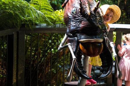 Rotorua, New Zealand: 09 May 2018: daily life around the beautiful Government garden and ancient bath houseのeditorial素材