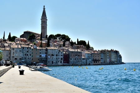 Rovinj, amazing town of the Istrian peninsula, Croatiaのeditorial素材