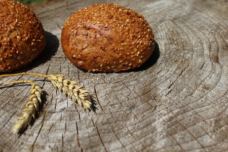 Buns on wood