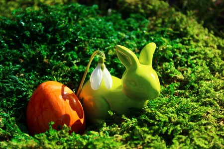 Happy Easter greetingsの写真素材