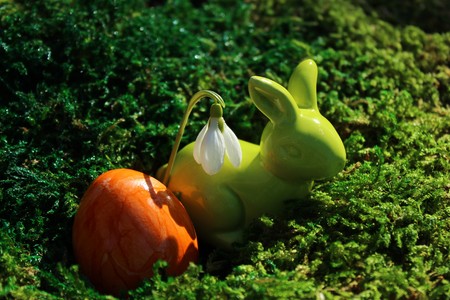 Happy Easter greetingsの写真素材