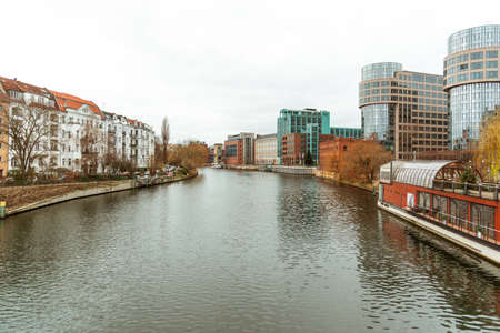 The view from Moabiter Bridgeの写真素材
