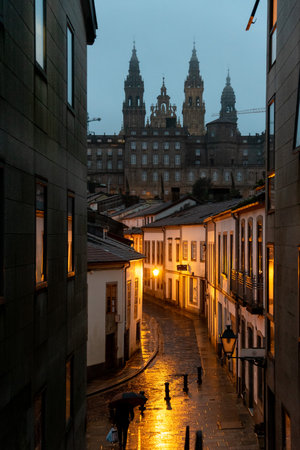 View of the historic center of the city of Salamanca, Spainの写真素材