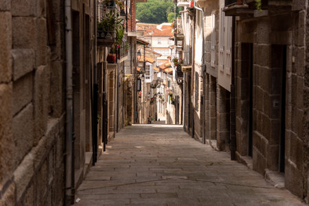 View of a narrow street in the old town of Dubrovnik, Croatia