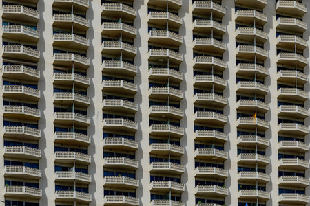 building facade with repetitive balconiesのeditorial素材
