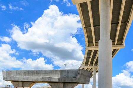 view from under an elevated highwayの写真素材