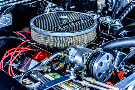 1957 black Chevy BelAirのeditorial素材