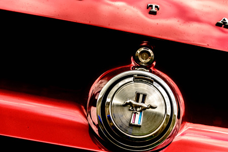 1960s red Ford Mustangのeditorial素材