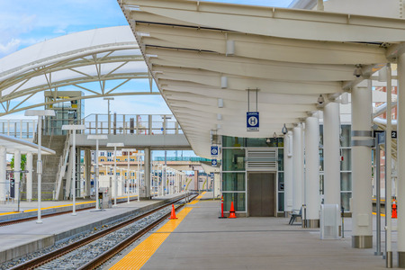 New addition to historical Union Station in downtown Denver Coloradoのeditorial素材