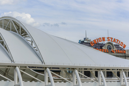 New addition to historical Union Station in downtown Denver Coloradoのeditorial素材