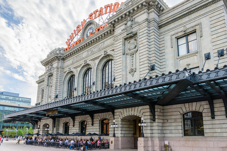 New addition to historical Union Station in downtown Denver Coloradoのeditorial素材