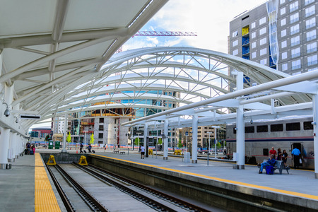 New addition to historical Union Station in downtown Denver Coloradoのeditorial素材