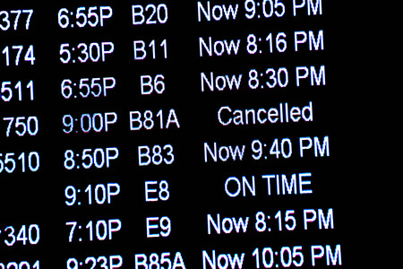 IAH, Houston Intercontinental Airport, Houston, T, USA - Flight information display screensのeditorial素材