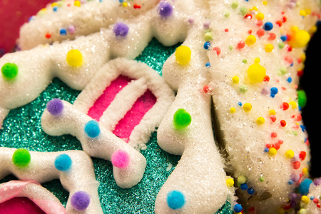 Christmas decorations, candy house, gingerbread houseの写真素材