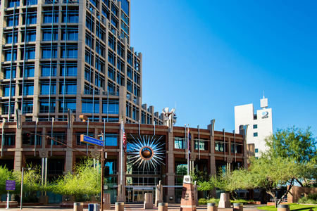 Urban streetscapes and buildings in downtown Phoenix, Arizonaのeditorial素材