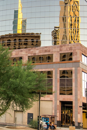 Urban streetscapes and buildings in downtown Phoenix, Arizonaのeditorial素材