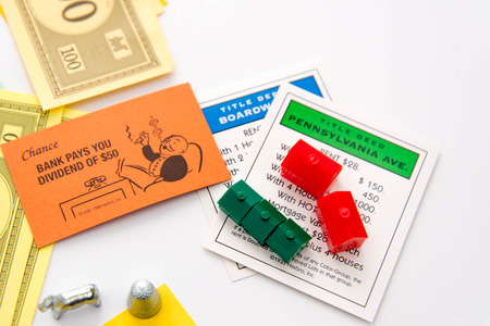 Monopoly board gameのeditorial素材