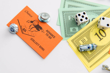 Monopoly board gameのeditorial素材