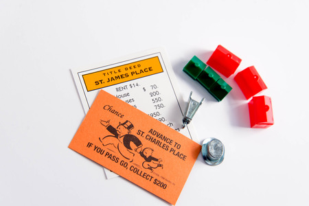 Monopoly board gameのeditorial素材