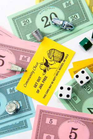 Monopoly board gameのeditorial素材