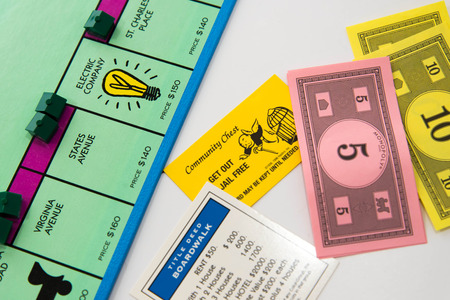 Monopoly board gameのeditorial素材