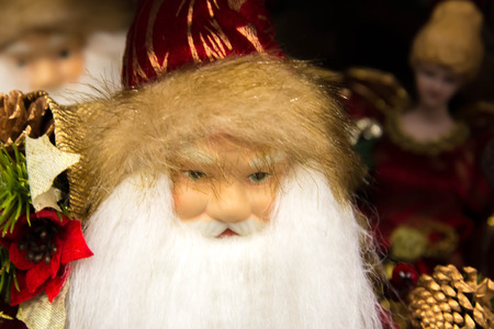 Holiday decorations - porcelain santaの写真素材