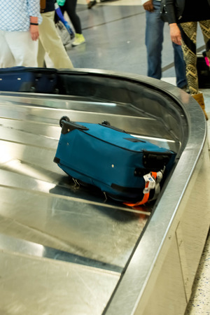 IAH, Houston Intercontinental Airport, Houston, TX, USA - luggage carousel at baggage claimのeditorial素材