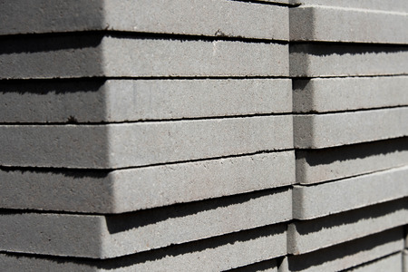 stack of landscaping and garden paversの写真素材