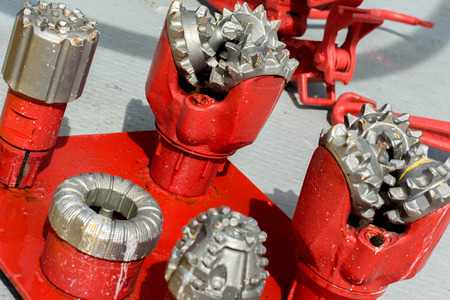 red drill bits for oil and gas extractionの写真素材