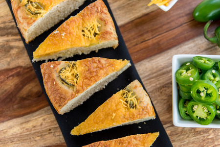 a fresh baked loaf of jalapeno cheddar bread