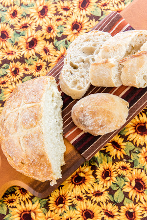 an assortment of fresh baked breadsの写真素材