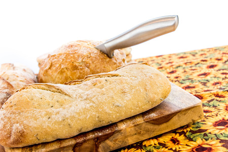 an assortment of fresh baked breadsの写真素材