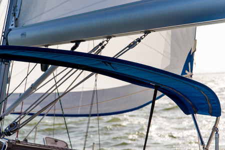 sailing a yacht in the open ocean